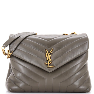 Saint Laurent Loulou Shoulder Bag Matelasse Chevron Leather Medium
