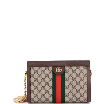 Gucci Ophidia Chain Shoulder Bag GG Coated Canvas Small