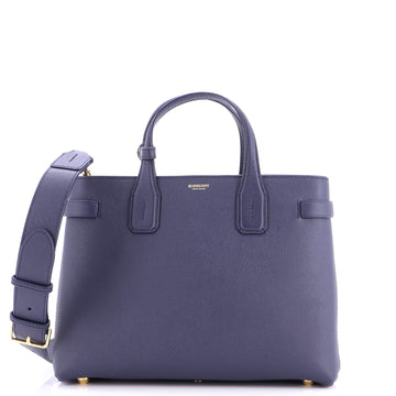 Burberry Banner NM Tote Leather with House Check Canvas Medium