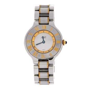 Cartier Must de Cartier 21 Quartz Watch Stainless Steel and Yellow Gold 28