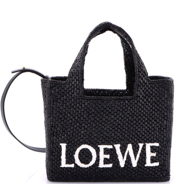 Loewe Paula's Ibiza Logo Convertible Tote Raffia Small