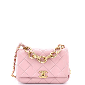 Chanel Color Match Flap Bag Quilted Lambskin Small