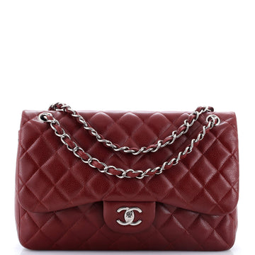 Chanel Classic Double Flap Bag Quilted Caviar Jumbo