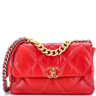 Chanel 19 Flap Bag Quilted Leather Large
