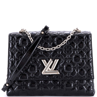 Louis Vuitton Twist Chain Shoulder Bag Malletage Flower Patent