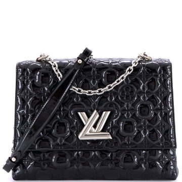 Louis Vuitton Twist Chain Shoulder Bag Malletage Flower Patent