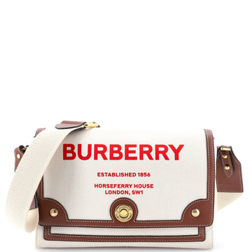 Burberry Note Crossbody Bag Canvas with Leather Medium