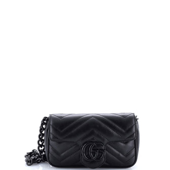 Gucci GG Marmont Flap Belt Bag Matelasse Leather