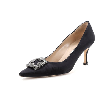 Manolo Blahnik Women's Hangisi Pumps Satin 70