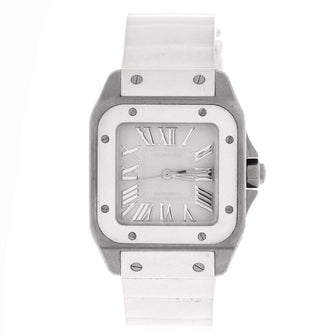 Cartier Santos 100 Automatic Watch Stainless Steel and Rubber 33