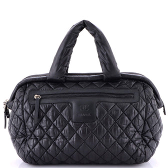 Chanel Coco Cocoon Bowling Bag Quilted Nylon Medium
