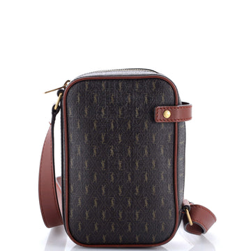 Saint Laurent Le Monogramme Crossbody Pouch Monogram All Over Coated Canvas and Leather Small
