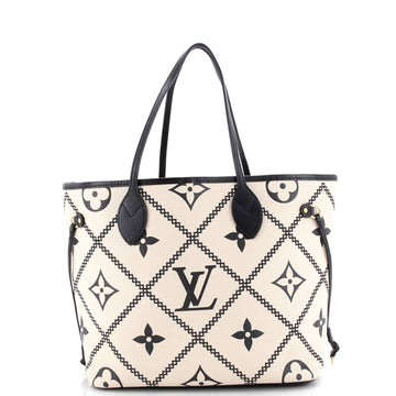 Louis Vuitton Neverfull NM Tote Monogram Empreinte Giant Broderies MM