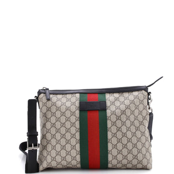 Gucci Web Messenger Bag GG Coated Canvas Large