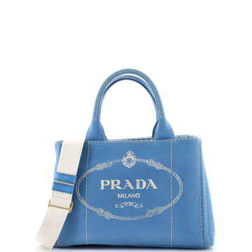 Prada Canapa Convertible Tote Canvas Mini