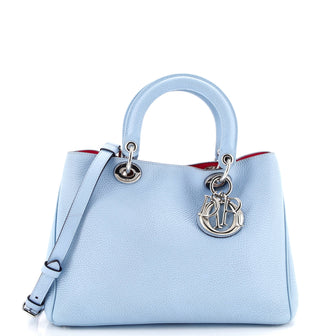 Christian Dior Diorissimo Tote Pebbled Leather Medium