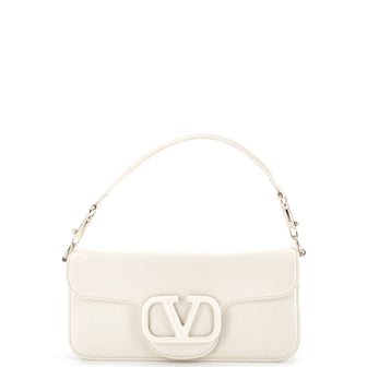 Valentino Garavani VLogo Loco Flap Shoulder Bag Leather Medium