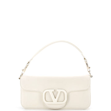 Valentino Garavani VLogo Loco Flap Shoulder Bag Leather Medium