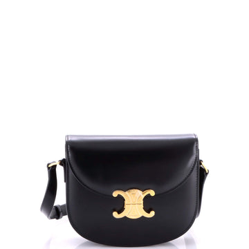 Celine Triomphe Besace Clea Flap Bag Leather