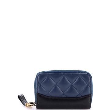 Chanel Gabrielle Zip Coin Purse Quilted Aged Calfskin Small