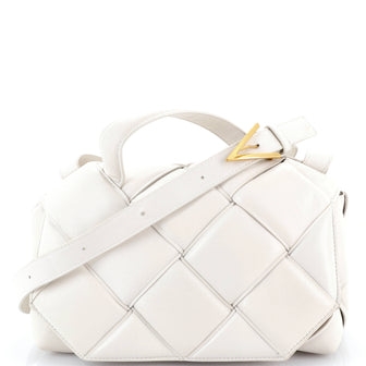 Bottega Veneta Top Handle Shoulder Bag Padded Maxi Intrecciato Leather