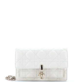 Christian Dior Lady Dior Pocket Chain Pouch Cannage Quilt Lambskin