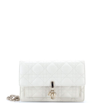 Christian Dior Lady Dior Pocket Chain Pouch Cannage Quilt Lambskin