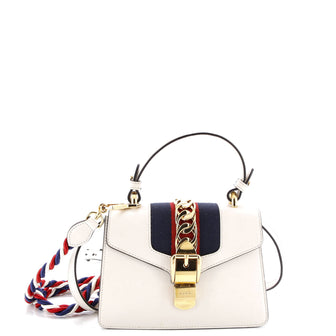 Gucci Sylvie Top Handle Bag Leather Mini