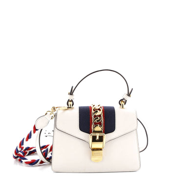 Gucci Sylvie Top Handle Bag Leather Mini