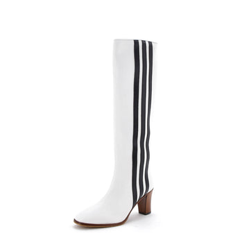 Gucci x adidas Knee High Striped Boots Leather