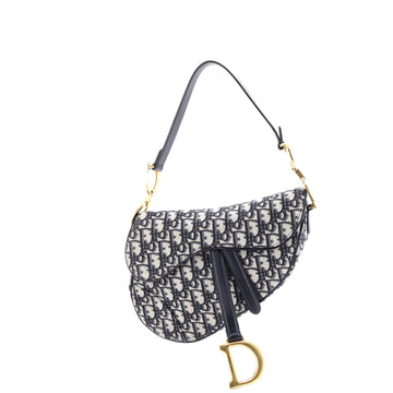 Christian Dior Saddle Handbag Oblique Canvas Medium