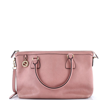 Gucci Lady Dollar Zip Convertible Tote Leather