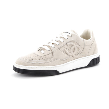Chanel Women's Logo Low-Top Sneakers Suede
