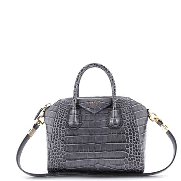 Givenchy Antigona Bag Crocodile Embossed Leather Small