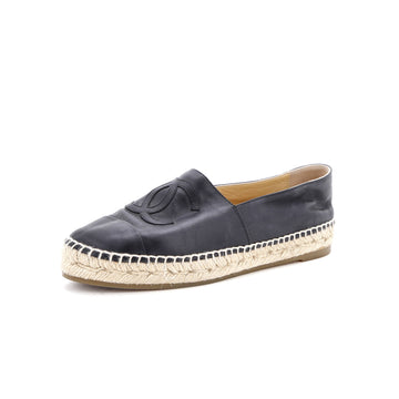 Chanel Women's CC Cap Toe Espadrilles Leather