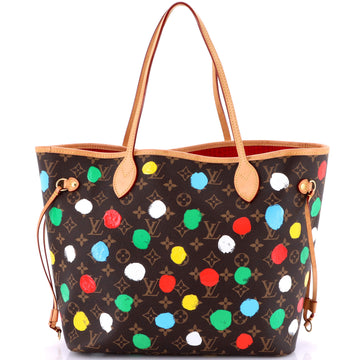 Louis Vuitton Neverfull NM Tote Yayoi Kusama Painted Dots Monogram Canvas MM