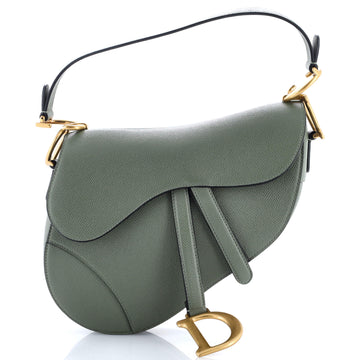 Christian Dior Saddle Handbag Leather Medium