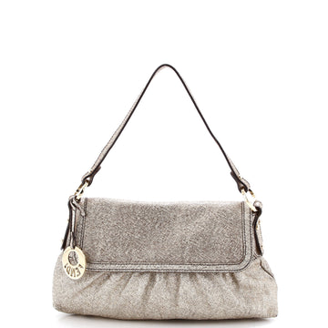 Fendi Chef Flap Bag Metallic Leather Small