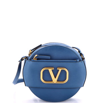 Valentino Garavani VLogo Round Crossbody Bag Leather