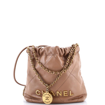 Chanel 22 Chain Hobo Quilted Calfskin Mini