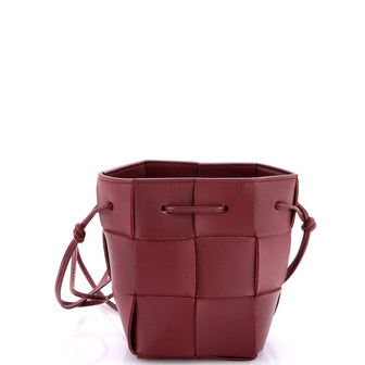 Bottega Veneta Cassette Bucket Bag Maxi Intrecciato Leather Mini