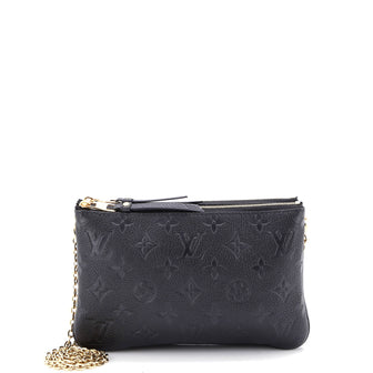 Louis Vuitton Double Zip Pochette Monogram Empreinte Leather