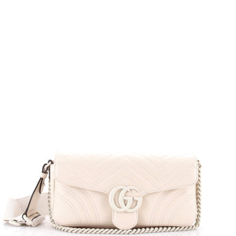 Gucci GG Marmont Convertible Flap Shoulder Bag Matelasse Leather Small