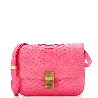 Celine Classic Box Bag Python Medium