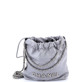 Chanel 22 Chain Hobo Quilted Calfskin Mini