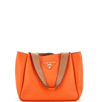 Prada Flou Dynamique Open Tote Vitello Daino Small