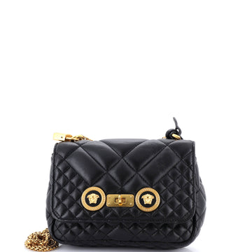 Versace Medusa Padlock Icon Flap Bag Quilted Leather Small