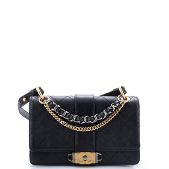Chanel CC Chain Flap Shoulder Bag Quilted Calfskin Small