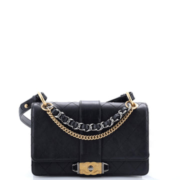 Chanel CC Chain Flap Shoulder Bag Quilted Calfskin Small
