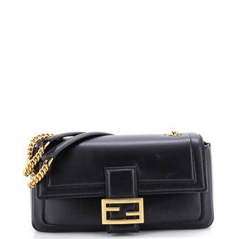 Fendi Baguette Chain Bag Leather Medium